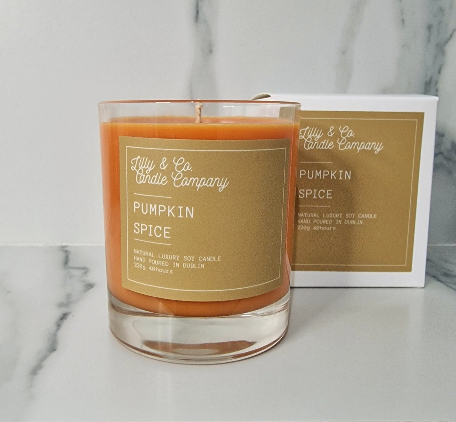 Pumpkin Spice 》Crackling Wood Wick Candle – Lilly & Co. Candle