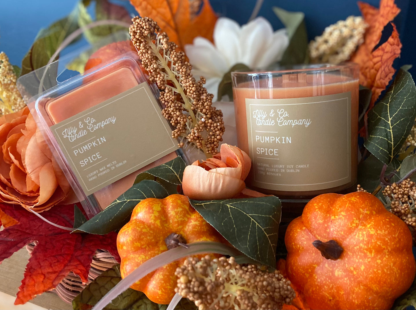 Pumpkin Spice 》Crackling Wood Wick Candle – Lilly & Co. Candle Company